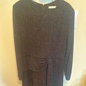 London Times sequin wrap dress